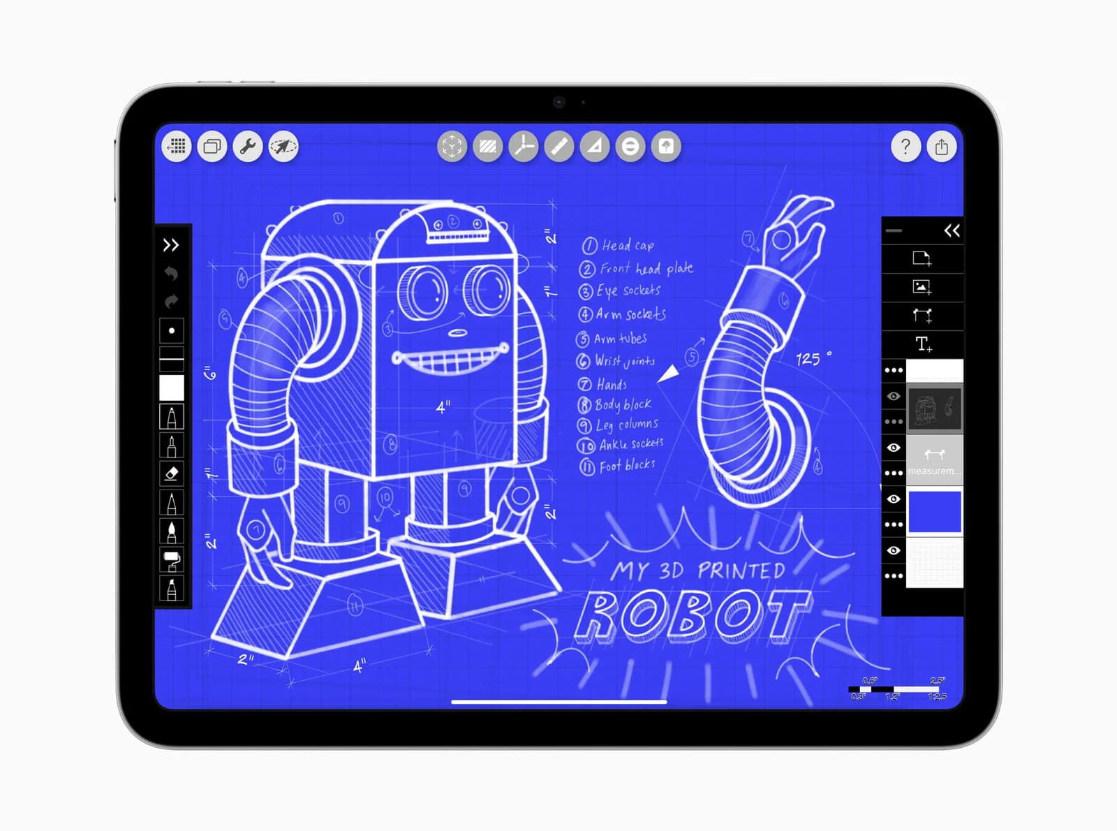 iPad с приложением Morpholio Trace — официальная иллюстрация Apple 2025 года