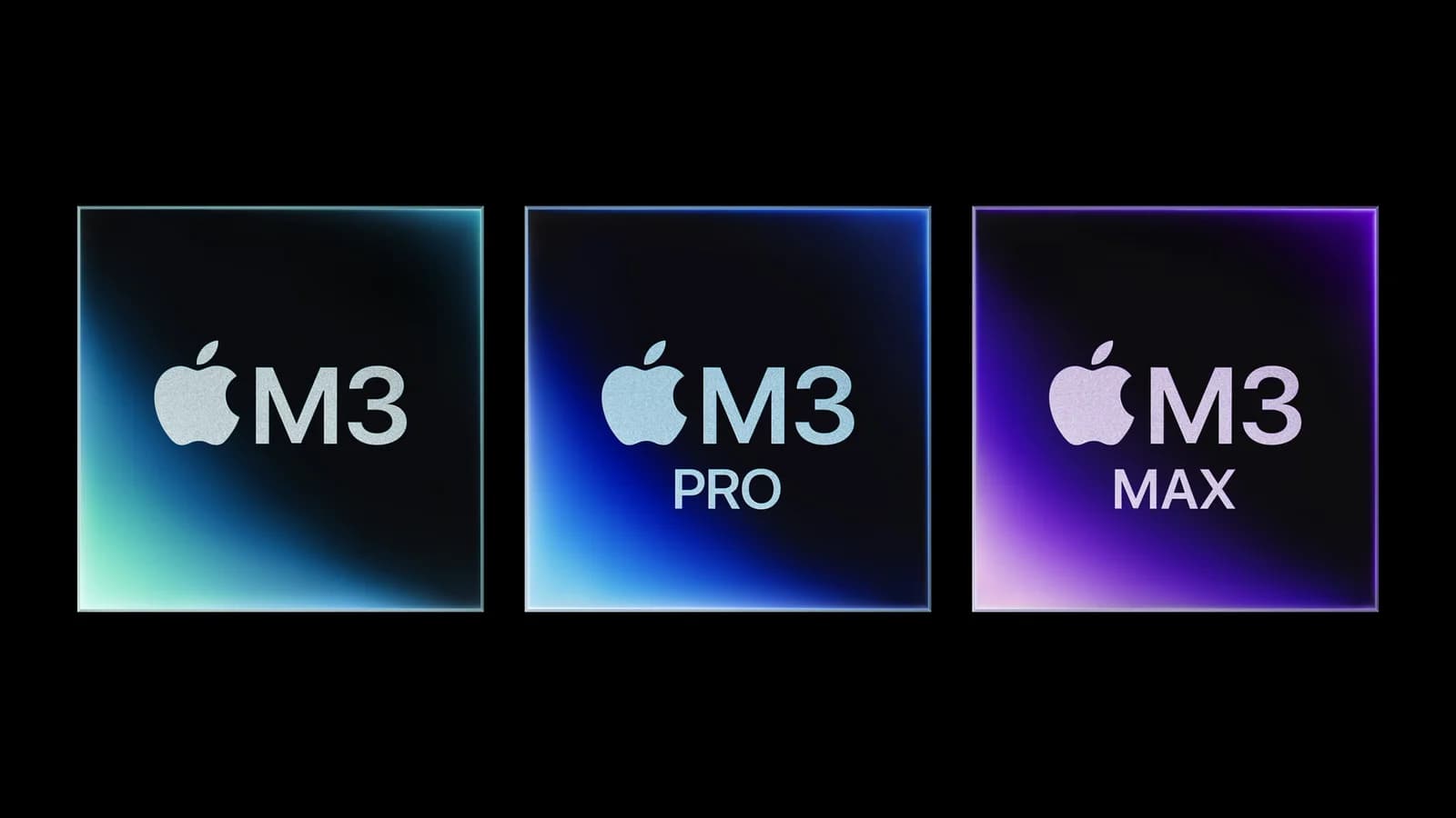 M3, M3 Pro и M3 Max — официальное изображение Apple к анонсу 2023 года