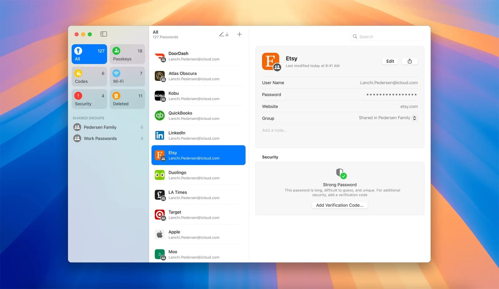 Приложение Passwords — официальное изображение Apple 2024 года