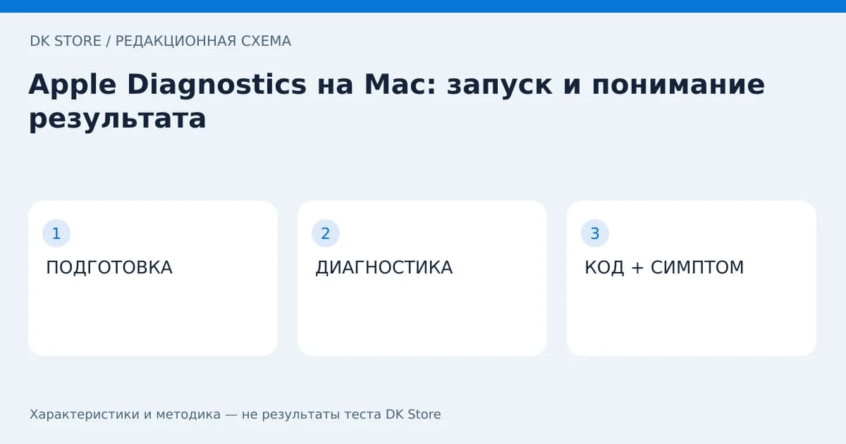Схема проверки: ПОДГОТОВКА → ДИАГНОСТИКА → КОД + СИМПТОМ