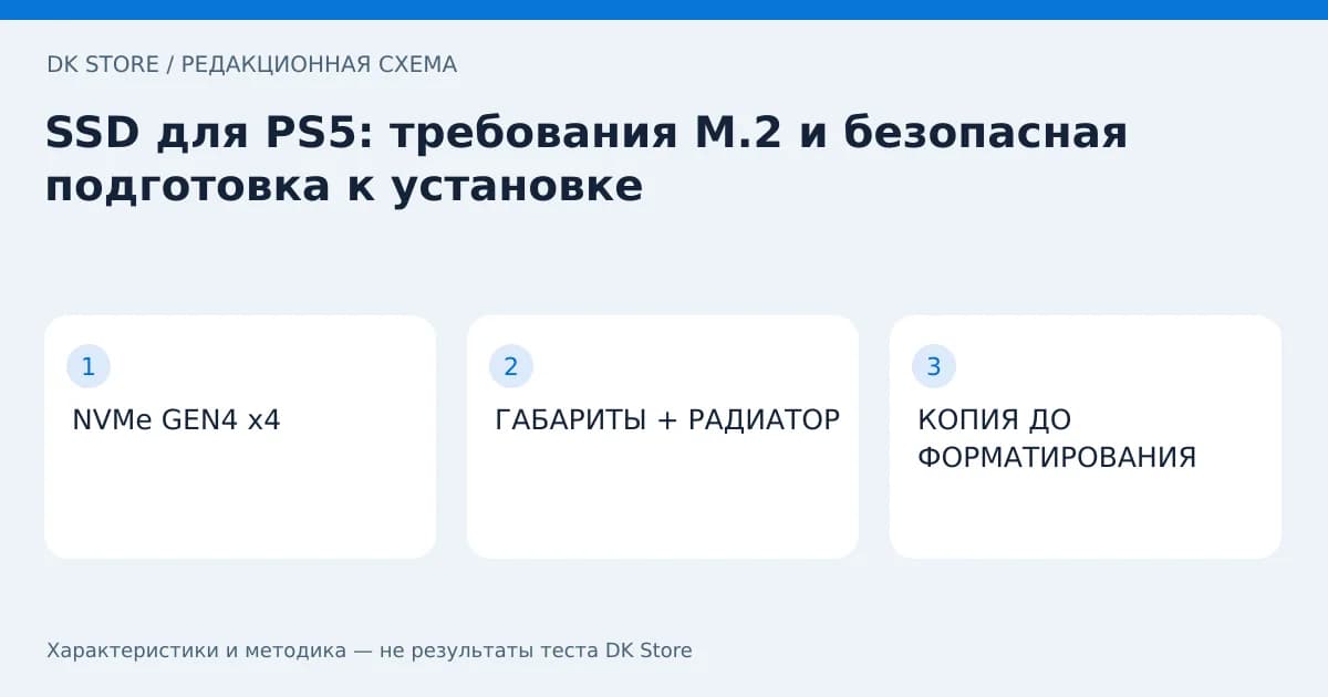 Схема проверки: NVMe GEN4 x4 → ГАБАРИТЫ + РАДИАТОР → КОПИЯ ДО ФОРМАТИРОВАНИЯ