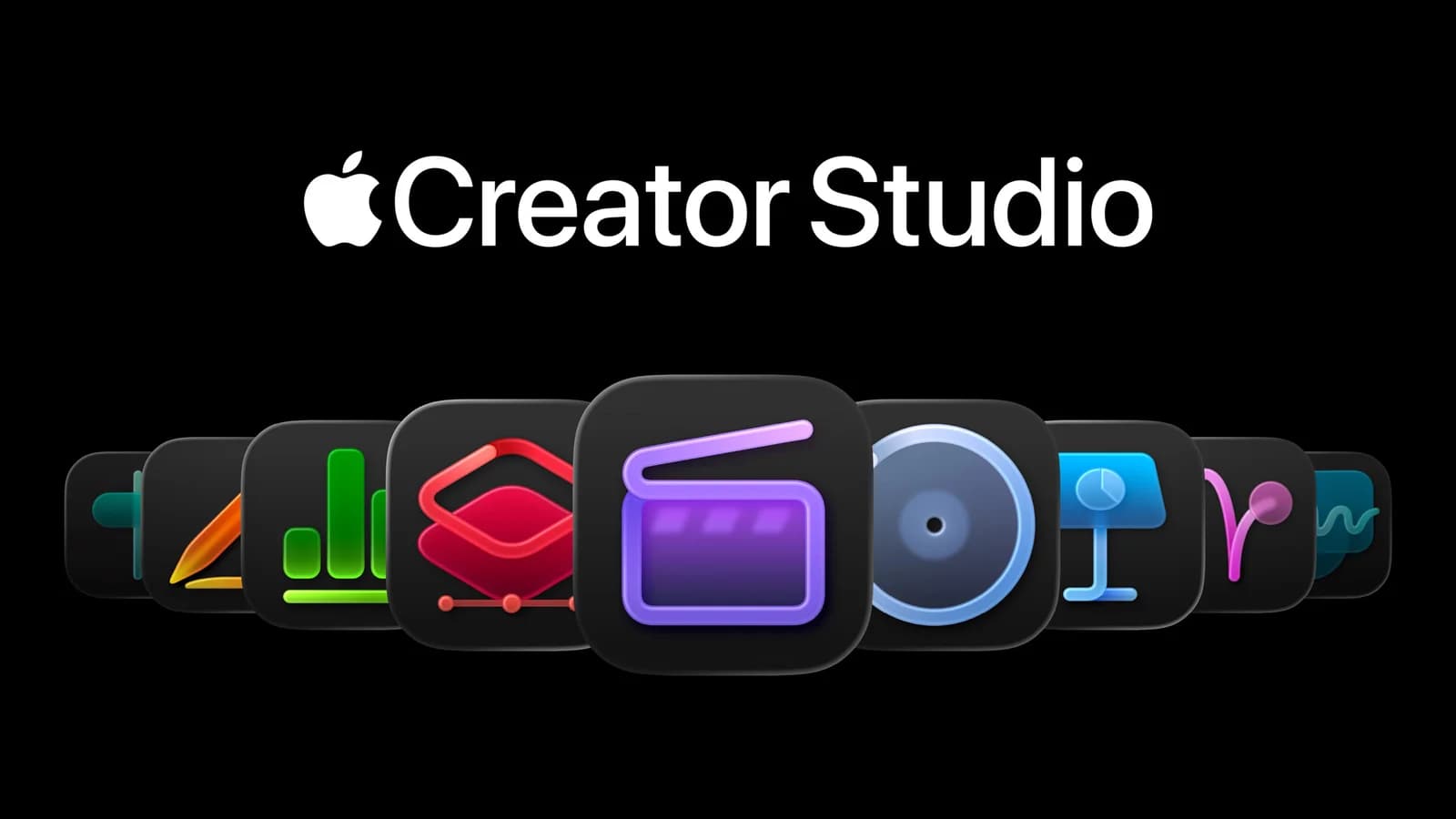 Apple Creator Studio — официальная иллюстрация пакета приложений