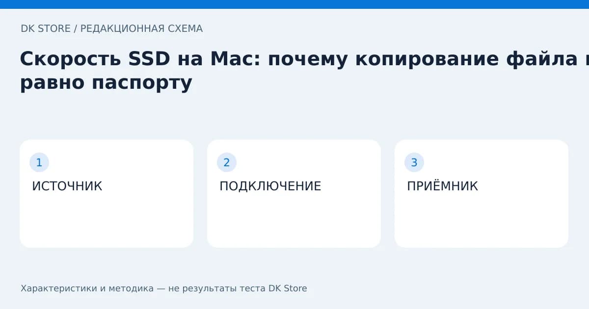 Схема проверки: ИСТОЧНИК → ПОДКЛЮЧЕНИЕ → ПРИЁМНИК