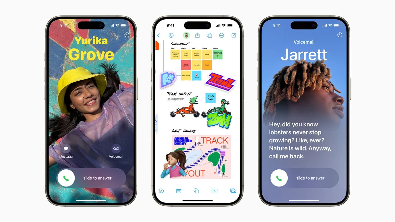 Возможности iOS 17 на iPhone — официальное изображение Apple 2023 года
