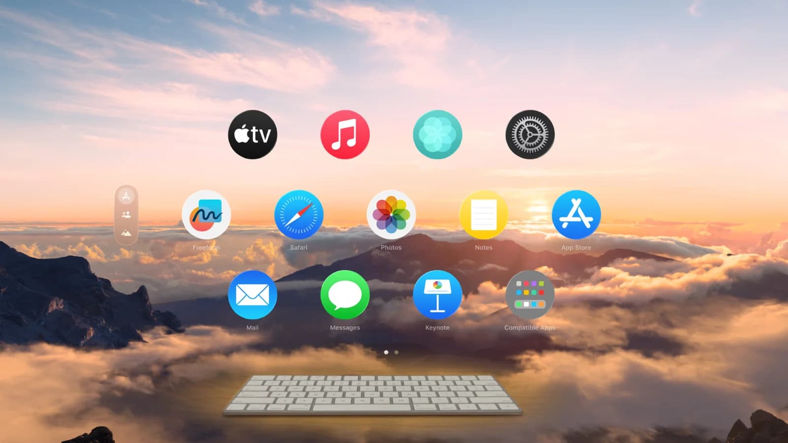 Отображение Magic Keyboard в visionOS 2 — изображение Apple