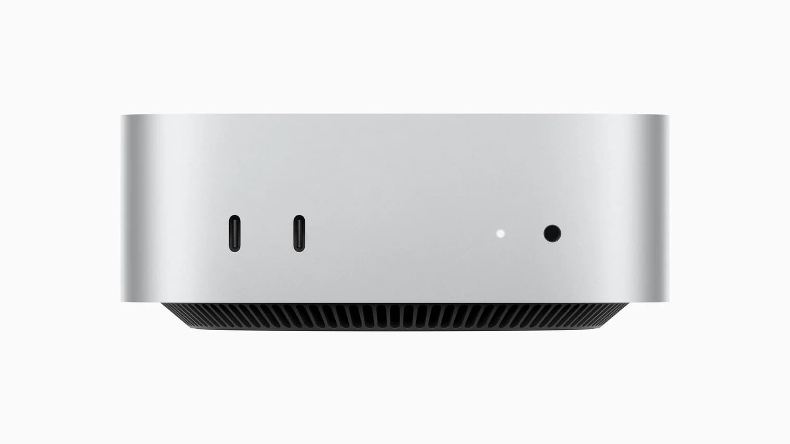 Передние разъёмы Mac mini M4 — официальное изображение Apple