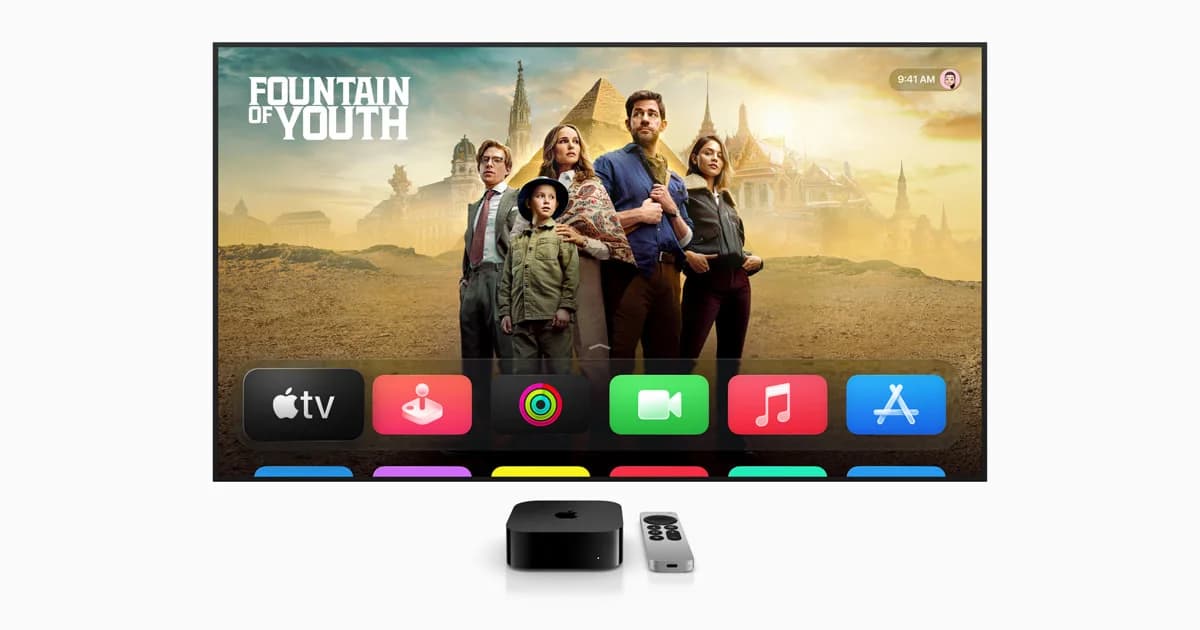 Интерфейс tvOS 26 — официальное изображение Apple 2025 года