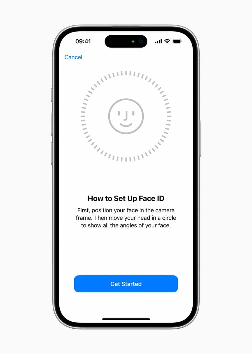 Face ID на iPhone — иллюстрация Apple к обзору защиты устройства
