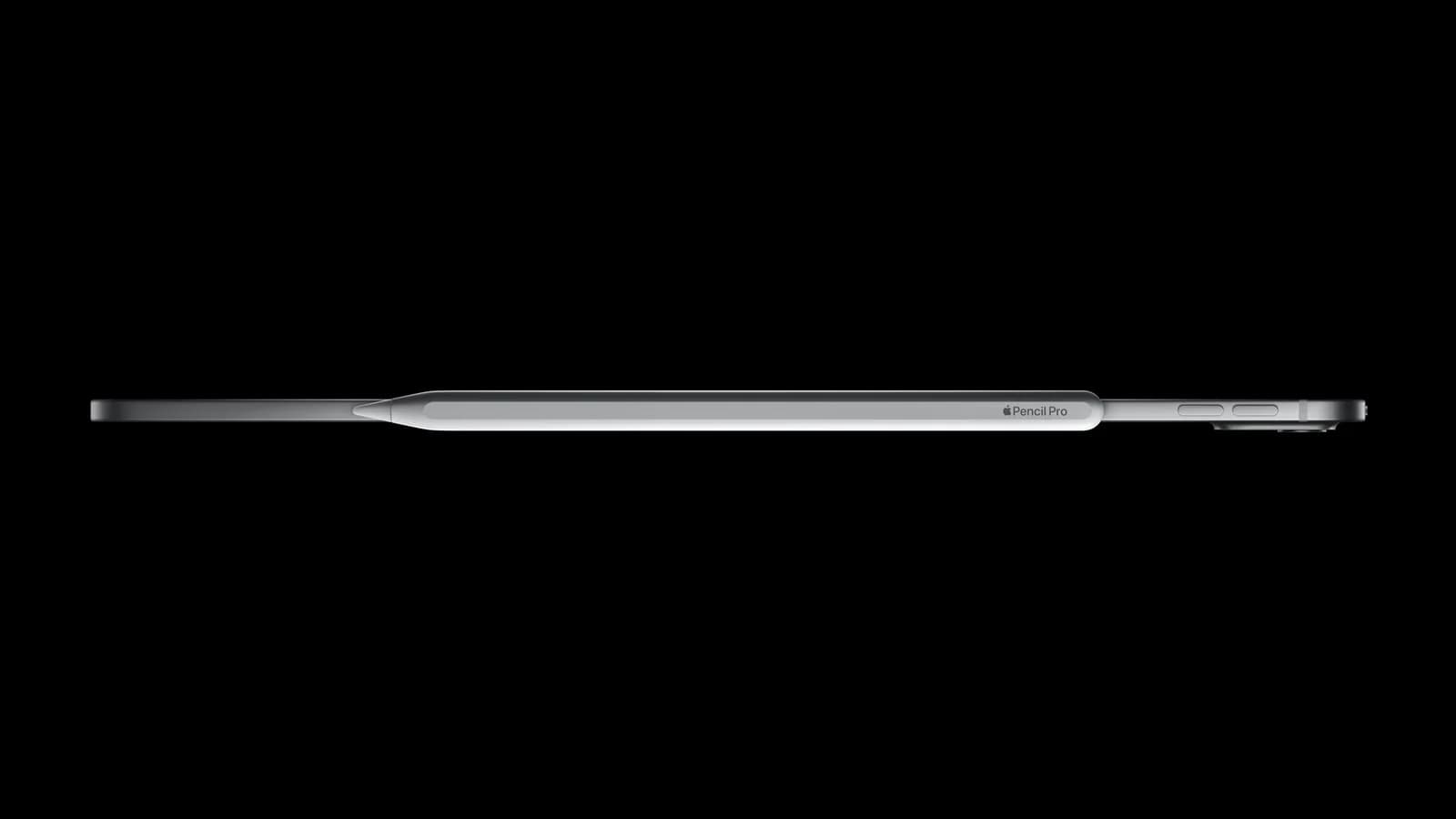Apple Pencil Pro с iPad Pro — официальное изображение Apple 2024 года