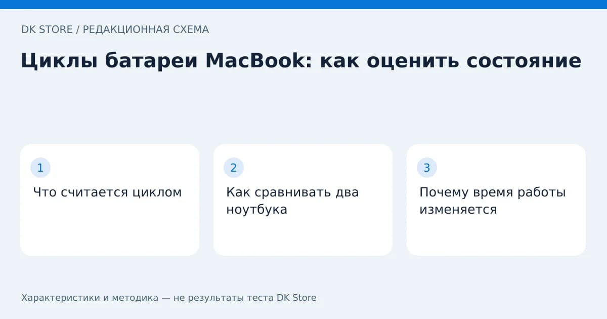 Схема проверки: Что считается циклом → Как сравнивать два ноутбука → Почему время работы изменяется