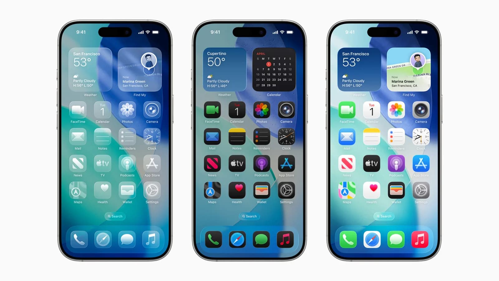 Оформление домашнего экрана iOS 26 — изображение Apple