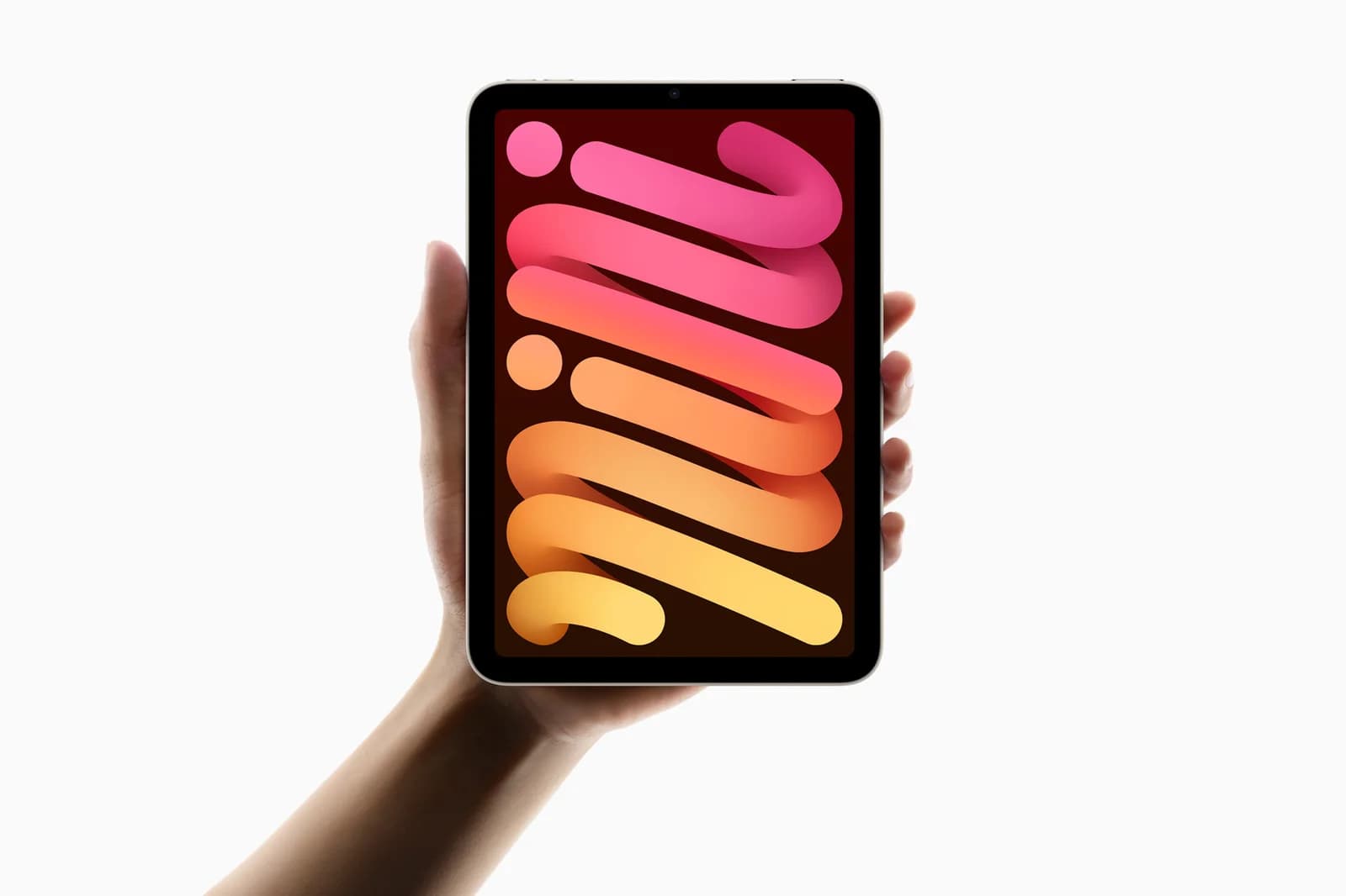 iPad mini A17 Pro в руке — официальное изображение Apple 2024 года