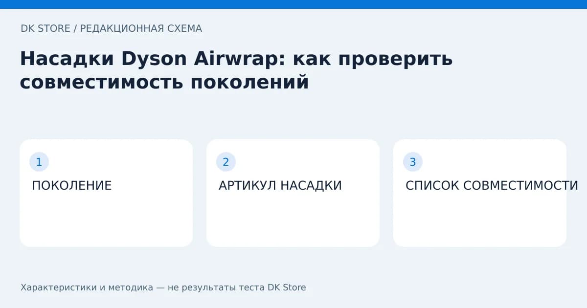 Схема проверки: ПОКОЛЕНИЕ → АРТИКУЛ НАСАДКИ → СПИСОК СОВМЕСТИМОСТИ