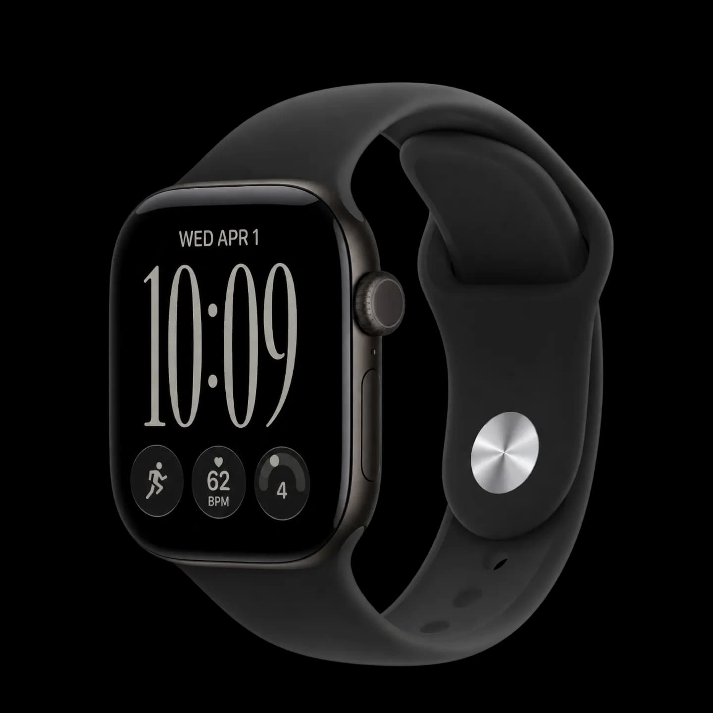 Apple Watch Series 12 42mm Чёрный Чёрный Sport Band