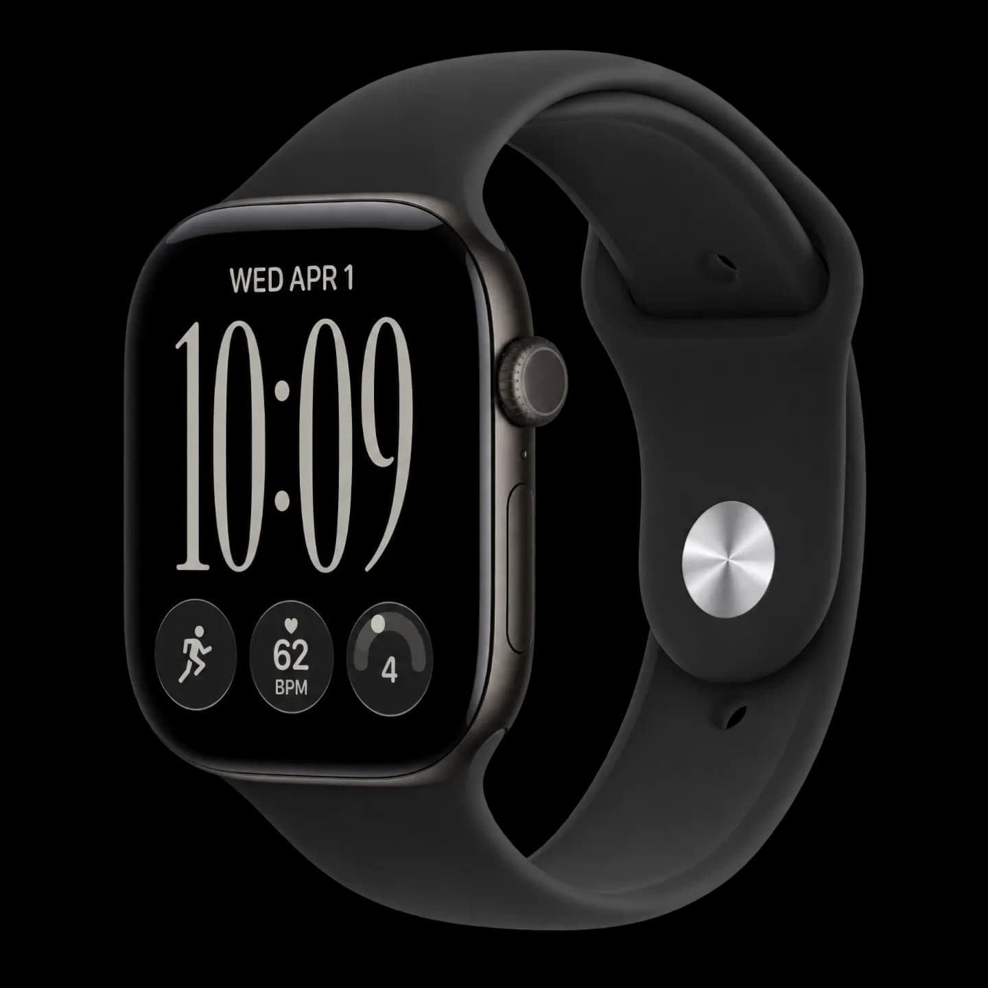 Apple Watch Series 12 46mm Чёрный Чёрный Sport Band