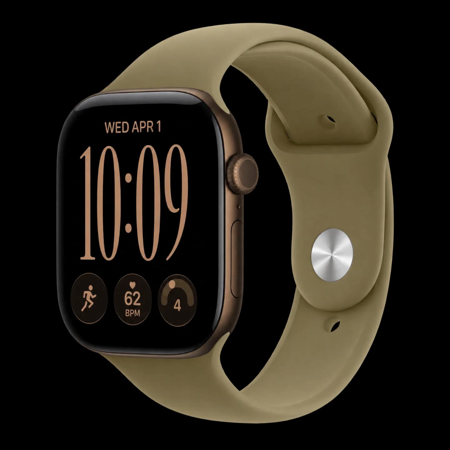 Apple Watch Series 12 46mm Dark Bronze Olive Sport Band