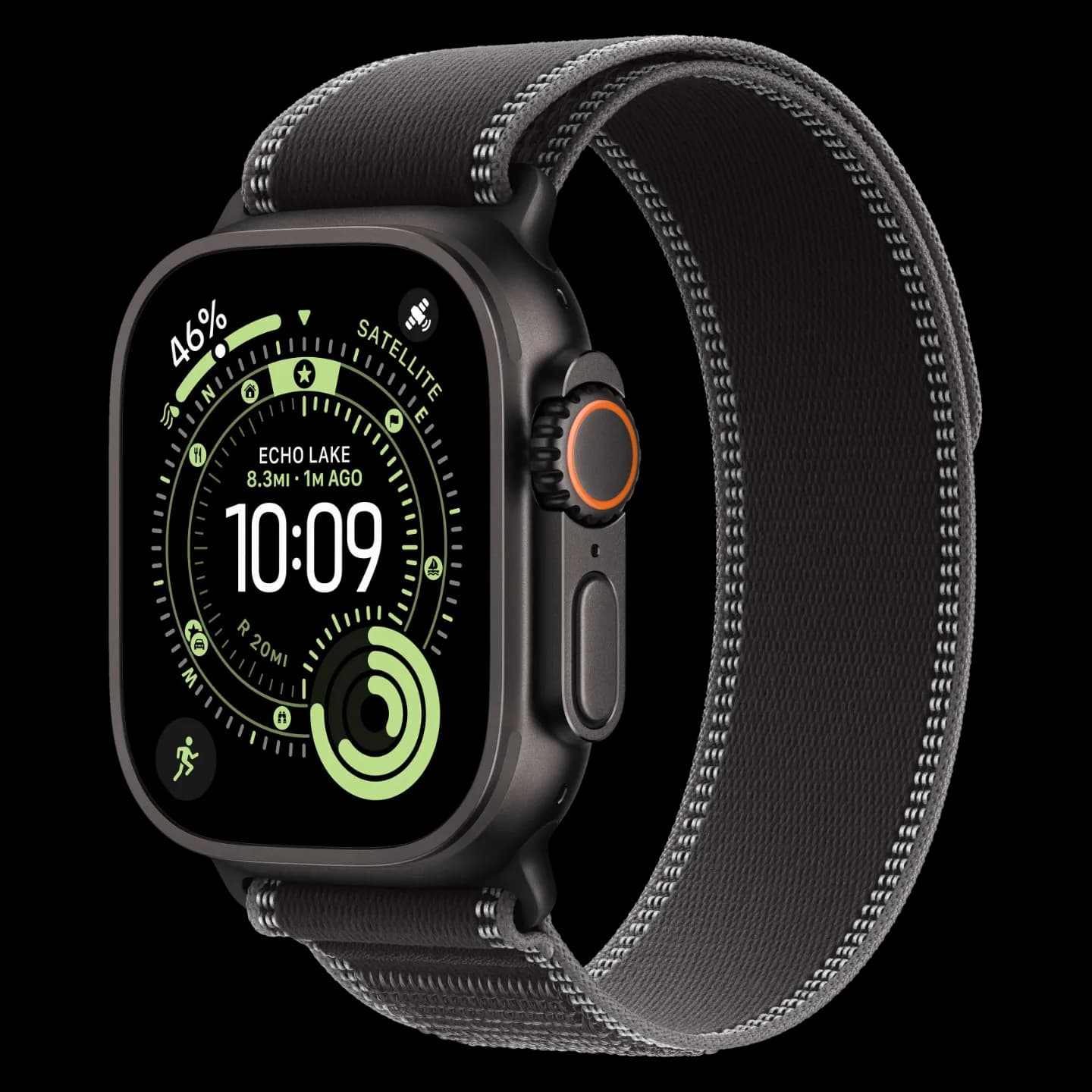 Apple Watch Ultra 3 49mm Чёрный титан Trail Loop