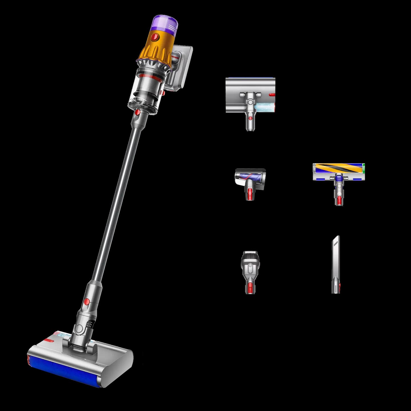 Беспроводной пылесос Dyson V12S Detect Slim Submarine — Yellow/Nickel 