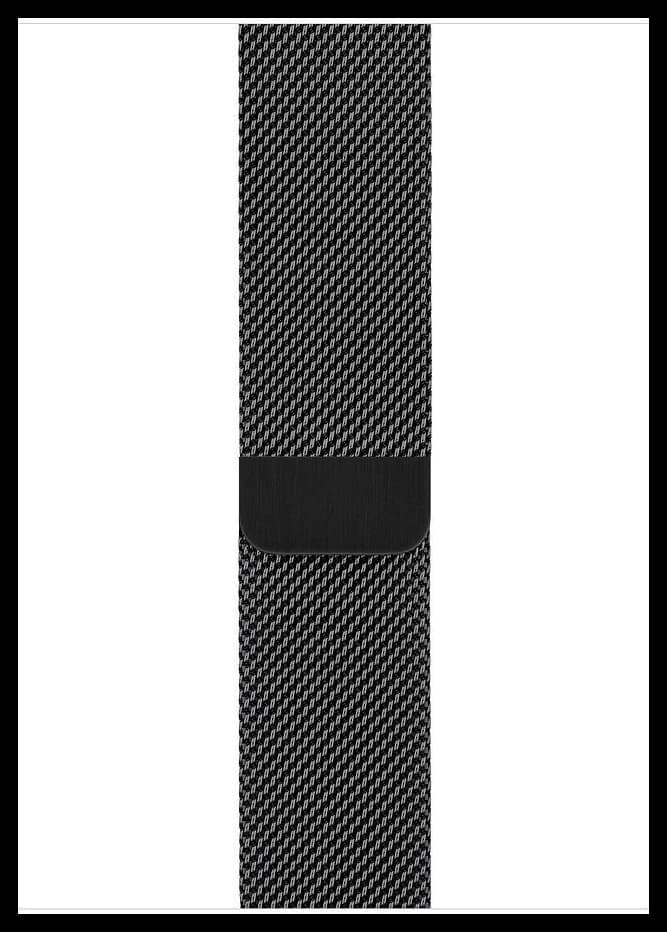 Миланский браслет Milanese Loop Apple Watch 42 | 44 | 45 | 49 мм Чёрный