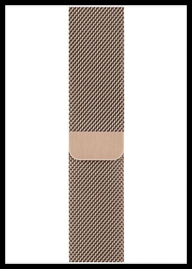 Миланский браслет Milanese Loop Apple Watch 42 | 44 | 45 | 49 мм Золотистый