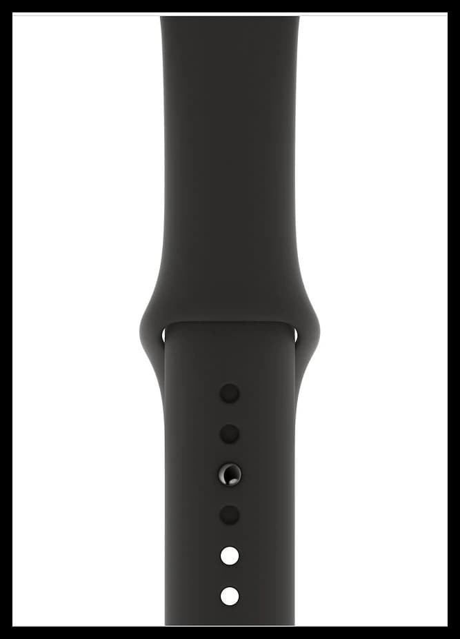 Силиконовый ремешок Sport Band Apple Watch 42 | 44 | 45 | 49 мм Чёрный