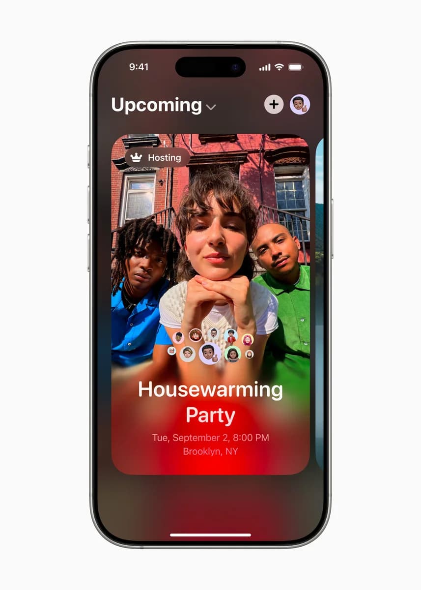 Apple Invites на iPhone — официальное изображение Apple 2025 года