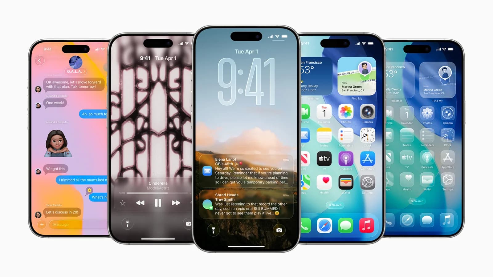 iPhone с iOS 26 — официальная иллюстрация Apple к WWDC 2025