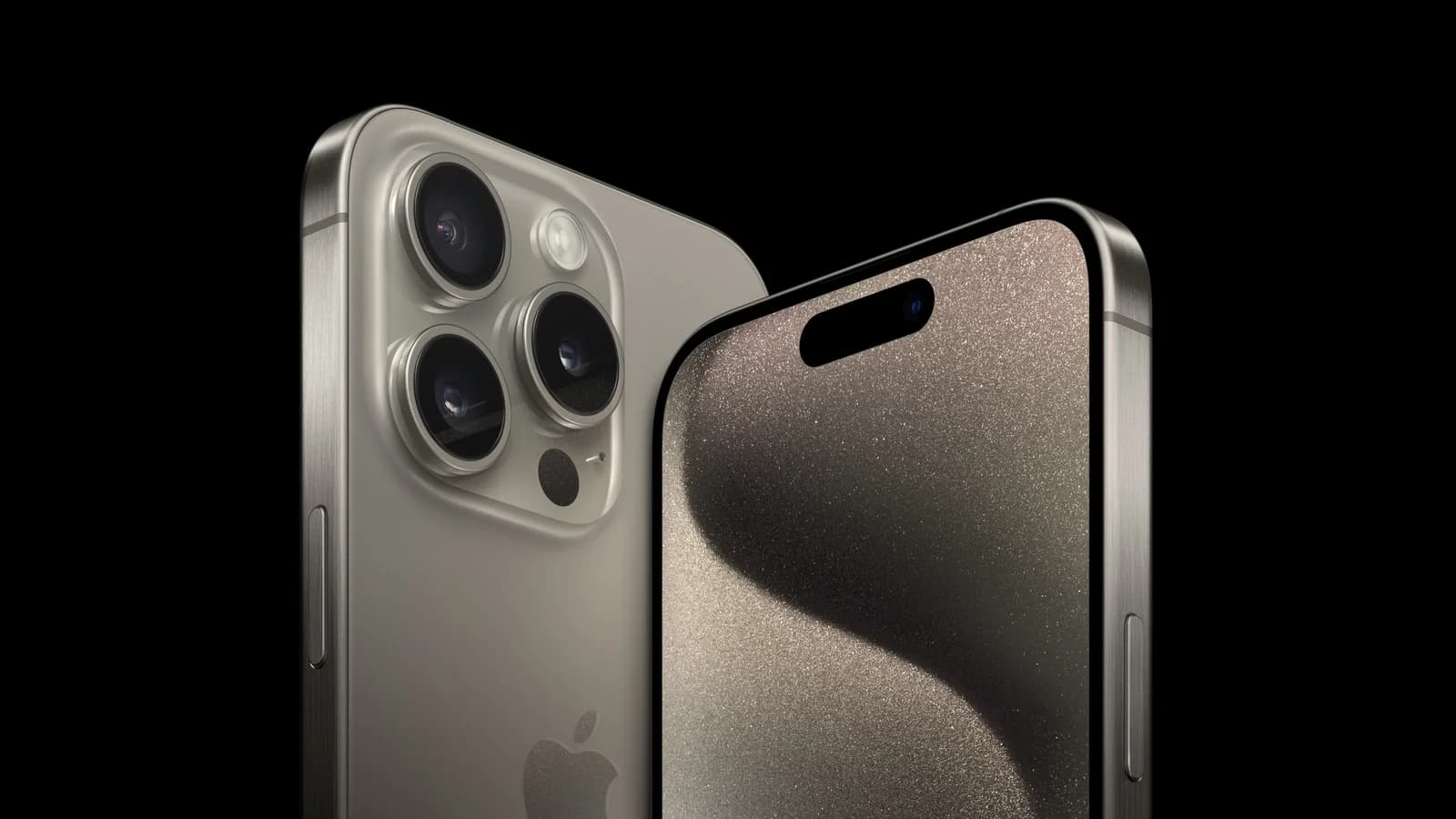 iPhone 15 Pro и Pro Max в титановом исполнении — изображение Apple 2023 года