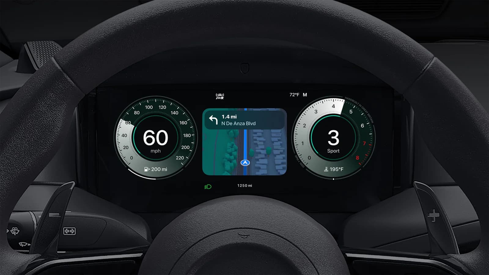 Карты на экране CarPlay Ultra — изображение Apple